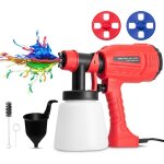 Pistolet pulv�risateur de peinture, pistolet �lectrique hvlp de 700w avec 2 buses en plastique, r�glable ...