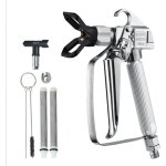 Pistolet pulverisateur de peinture sans air, haute pression 248 bar, avec embout 517, kit a joint pivotant, ...