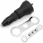 Pistolet à rivets sans fil kit d'outil de perceuse électrique à rivets riveteuse adaptateur insert Écrou ... Pistolet à rivets sans fil kit d'outil de perceuse électrique à rivets riveteuse adaptateur insert Écrou ...