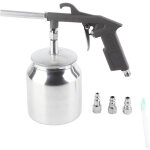 Pistolet de sablage pour compresseur , kit d'outils de pistolet de sablage � jet de sable avec ventouse ...