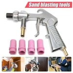 Pistolet de sablage pneumatique sableuse d�capage + 4x c�ramique buse 4 / 5 / 6 / 7mm