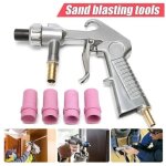 Pistolet de sablage pneumatique sableuse décapage + 4x céramique buse 4 / 5 / 6 / 7mm Pistolet de sablage pneumatique sableuse décapage + 4x céramique buse 4 / 5 / 6 / 7mm