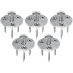 Piton douille rtractable + 3 vis - pour fixation bche couverture de piscine sur plage bois - alu / ...