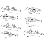Pivot du haut 8062 complet pour porte double action acier / bois / aluminium dorma 46300003