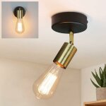 Plafonnier 1 ampoule plafonnier e27 spots de plafond noir et doré spot mural vintage orientable 360 degrés ... Plafonnier 1 ampoule plafonnier e27 spots de plafond noir et doré spot mural vintage orientable 360 degrés ...