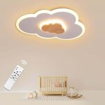 Plafonnier, 20w 40cm cloud led t�l�commande dimmable 3000k - 6000k moderne blanc chambre d'enfant chambre ...