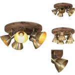 Plafonnier 25 w laiton antique 50x50x25 cm e27 - luminaire suspendu - lampadaire - �clairage int�rieur ...