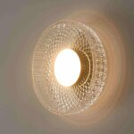 Plafonnier ou applique verre transparent et cannel� - damian