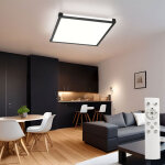 Plafonnier chambre  coucher panneau led, tlcommande, contrle cct blanc chaud / blanc froid, plafonnier ...