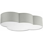Plafonnier pour chambre d'enfant gris tissu 62 cm de long 4x e27 nuage Plafonnier pour chambre d'enfant gris tissu 62 cm de long 4x e27 nuage