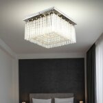 Plafonnier plafonnier cristal lumi�re design lampe de salon chambre � coucher, tiges de verre en m�tal ...