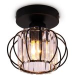 Plafonnier en cristal moderne e27 led plafonnier mini lustre en cristal pour cuisine salle  manger chambre ...