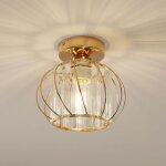 Goeco - plafonnier en cristal moderne e27 led plafonnier mini lustre en cristal pour cuisine salle  ...