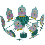 Eglo - plafonnier design salle de jeux pour enfants spots lampe hiboux motifs animaux lampe 95636