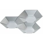 Plafonnier dimmable via interrupteur mural plafonnier led salon, aluminium bross�, 15w 1200lm blanc chaud, ...