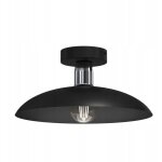 Plafonnier, plafonnier, e27, abat - jour en mtal chrom noir