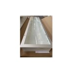 Plafonnier encastr fluo 2x28w tanche bord alu 1200x300mm verre serigraphi tube t5 (non incl) ballast ...