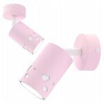 Plafonnier enfant spot fille led gu10 coeur rose