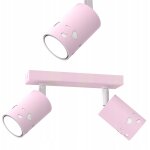 Plafonnier enfant spot fille led gu10 coeur rose