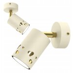 Plafonnier enfant spot led beige coeur �cru dor� gu10