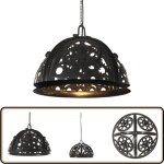 Plafonnier industriel en forme de roue dent�e 45 cm e27 - lampe industrielle - luminaire vintage - plafond ...