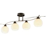 Lindby ? plafonnier � intensit� variable en verre 80 cm ? 4 lampes ? finition laiton antique ? �clairage ...