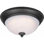 Plafonnier lampe led variable 28 cm bronze / alb�tre
