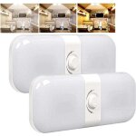 Plafonnier led 12v pour camping - car lampe de toit � intensit� variable m�moire blanc jaune chaud 2 ...