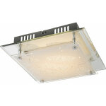 Plafonnier led 12w �clairage verre chrom� globo noir ii 48211 - 12