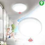 Plafonnier led 15 w avec dtecteur de mouvement ? plafonnier rond moderne ip44 tanche pour salon, chambre ...