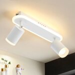 Spot de plafond led 2 flammes - plafonnier gu10 métal orientable 330°moderne spot de plafond blanc chaud ... Spot de plafond led 2 flammes - plafonnier gu10 métal orientable 330°moderne spot de plafond blanc chaud ...