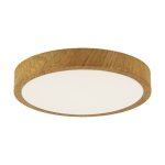 Silamp - plafonnier led 24w bois ch�ne 38cm - blanc neutre 4000k - 5500k