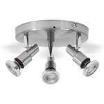 B. k. licht - plafonnier led 3 spots �clairage plafond salle de bain ip44 spot luminaire plafond