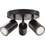 Plafonnier led 3 spots ronde orientables gu10, 3 spots pivotants, plafonnier �clairage de plafond, luminaire ...