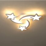 Goeco - plafonnier led 30w, lampe de plafond en forme star moderne pour chambre  coucher chambre d'enfant, ...