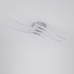 Plafonnier led 4 lumi�res, 24w luminaire plafonnier vagues, lampe de plafond led moderne argent, plafonnier ...