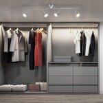 Plafonnier led 4 spots, luminaire plafonnier orientable 4 ampoules gu10 spot de plafond pour chambre ...