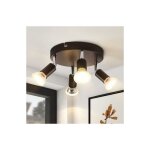 Plafonnier led, 4 spots pivotants, spot de plafond orientable 350 rond, gu10, clairage plafond chambre, ...