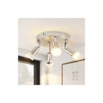 Plafonnier led, 4 spots pivotants, spot de plafond orientable 350 rond, gu10, clairage plafond chambre, ...