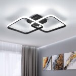 Comely - plafonnier led, 42w 4700lm, lampe de plafond carre en acrylique, luminaire moderne aluminium ...