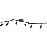 Plafonnier led 6 spots orientables blanc du jour 6 x ampoules gu10 applique, t�te d'�clairage rotative ...