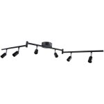 Plafonnier led 6 spots orientables blanc du jour 6 x ampoules gu10 applique, t�te d'�clairage rotative ...