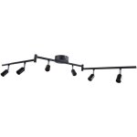 Plafonnier led 6 spots orientables blanc du jour 6 x ampoules gu10 applique, t�te d'�clairage rotative ...