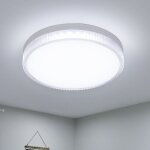Goeco - plafonnier led 6500k 36w lampe plafond rond 4050lm, luminaire plafonnier led moderne mince pour ... Goeco - plafonnier led 6500k 36w lampe plafond rond 4050lm, luminaire plafonnier led moderne mince pour ...