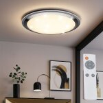 Plafonnier led 90w - 10800lm 3000 5500k - dimmable avec telecommande - 85 cm trio miko 50216575 50216575 ...