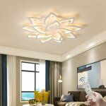Ganeed plafonnier led, 98w avec télécommande plafonnier led dimmable 14 têtes, lustre salon métal acrylique ... Ganeed plafonnier led, 98w avec télécommande plafonnier led dimmable 14 têtes, lustre salon métal acrylique ...