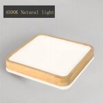 Plafonnier led en bois �30cm 4500k 18w plafonnier carr� en bois naturel chambre � coucher, salon, chambre ...