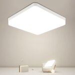 Goeco plafonnier led carr�, lampe de plafond led, ip44 plafonnier led, luminaire plafonnier applicable ...
