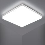 Goeco - plafonnier led carr, lampe de plafond led, ip44 plafonnier led, luminaire plafonnier applicable ...