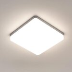 Goeco - plafonnier led carr, lampe de plafond led, ip44 plafonnier led, luminaire plafonnier applicable ...